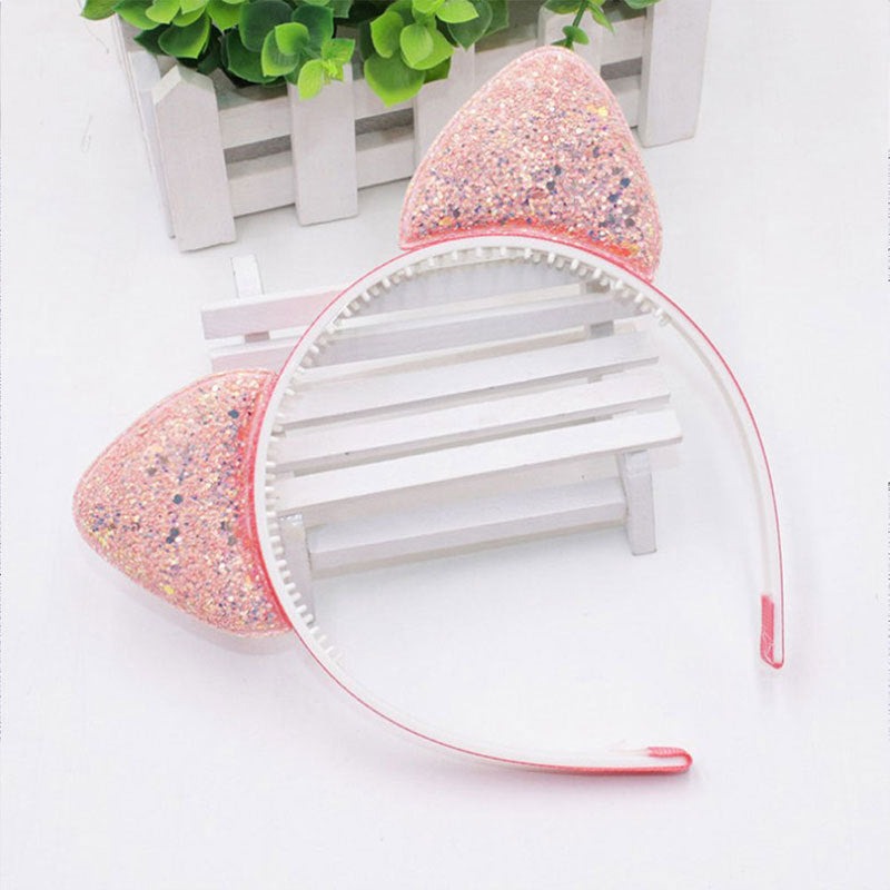 Cat Ears Headband Fine Sequins Cartoon — packaging