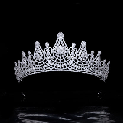 Tiara Micro-inlaid Zircon Crown Wedding | Magic Stories