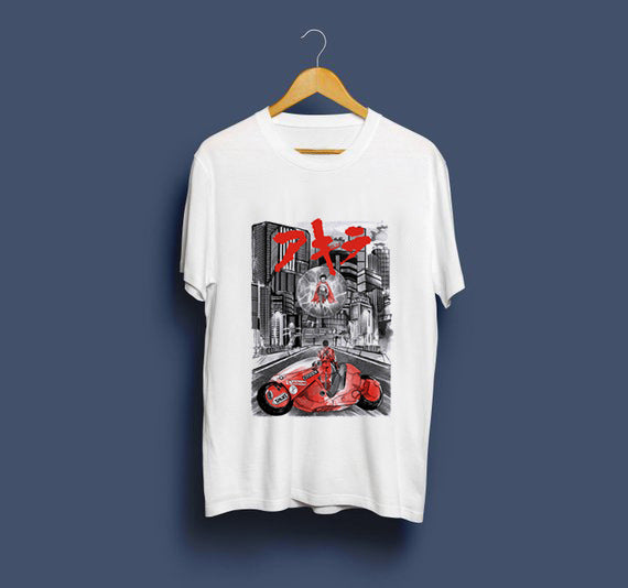 Neo Tokyo Awesome Guys T Shirt Man New Akira The Capsule T-Shirt Japan Anime Custom Tee Company T-shirts — scale reference