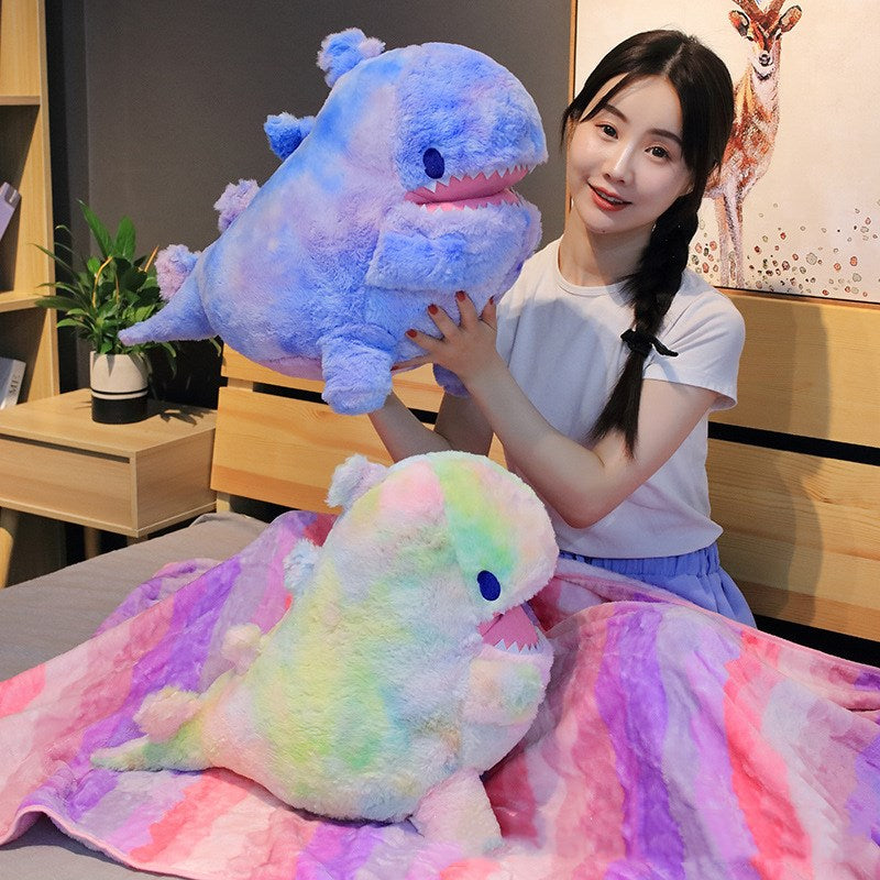 Rainbow rainbow dinosaur plush toy