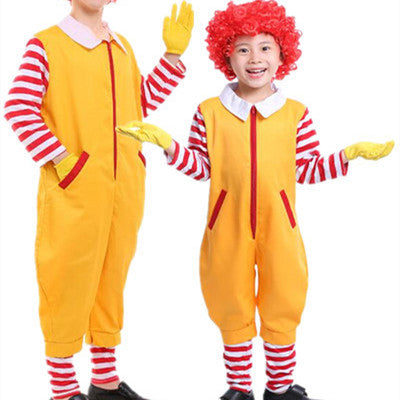 Christmas Children's Adult Clown Costume — back view