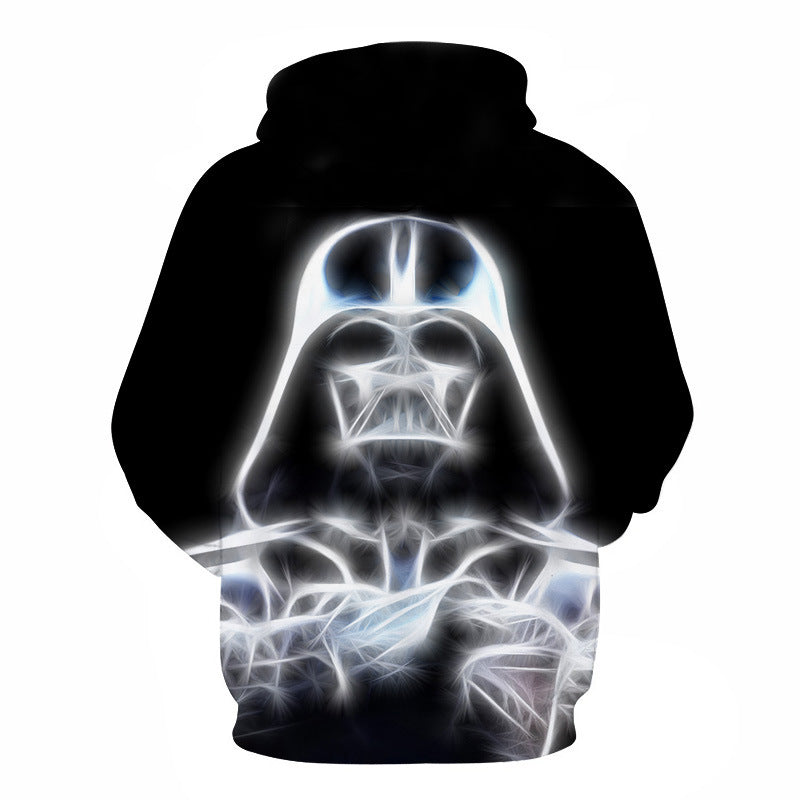 Black Warrior 3D Printed Hoodie Anime Hooded Sweater — detail