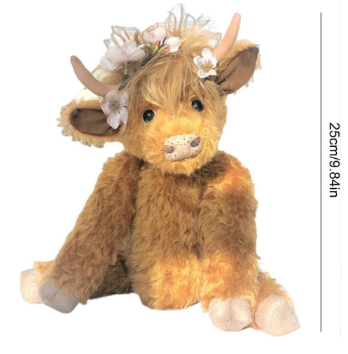 Scottish Highland Cow Plush Toy Long Hair | Magic Stories