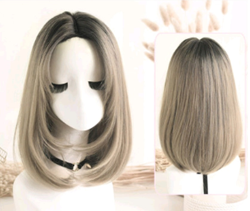 Long Straight Hair Wig — back view