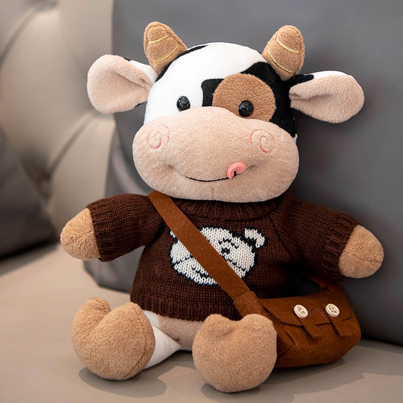 Cute Cow Doll Plush Toys Mascot — side view