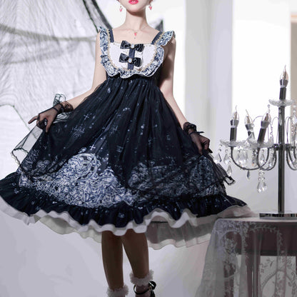 Japanese Gothic Jsk Lolita Dress Halloween Amusement Park Dark — detail