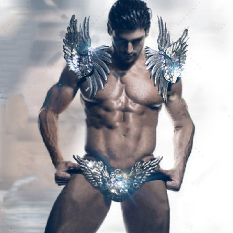 New Super Glitter Wings Sexy Costume Accessories — back view