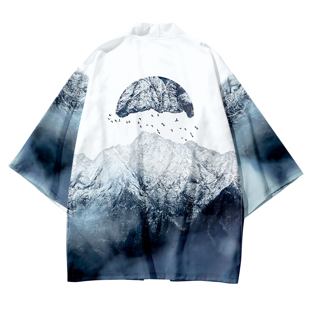 Summer Haori Kimono 3D Color Block Landscape | Magic Stories