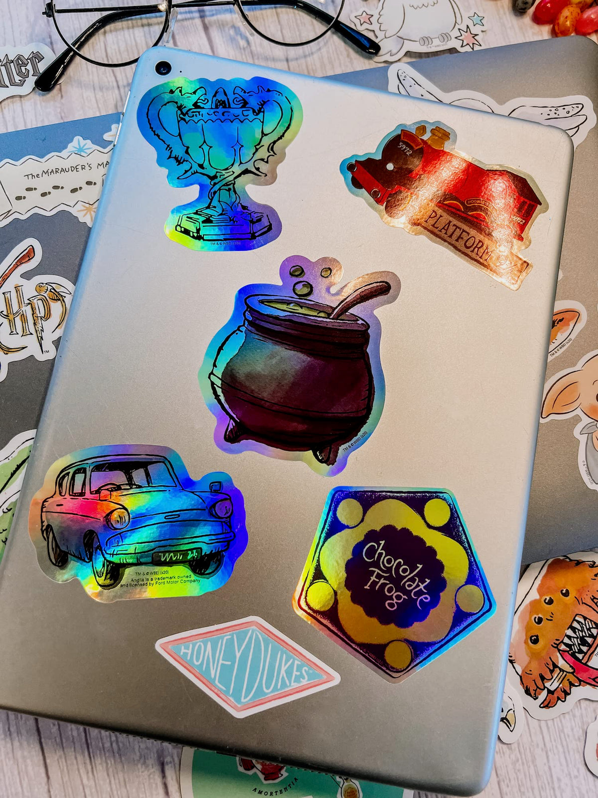 Set of 60 Vinyl Stickers | Waterproof and UV Resistant — packaging