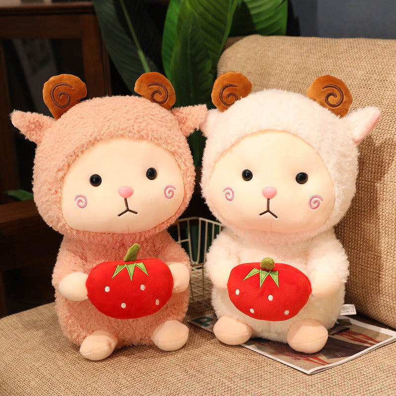 Little Sheep Plush Toy With Strawberry | Magic Stories