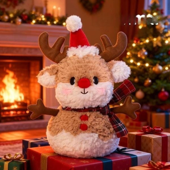 Christmas Reindeer And Snowman Plush Toys | Magic Stories