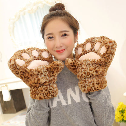 Plush Teddy Bear Paws Paw Gloves Birthday Gift — detail