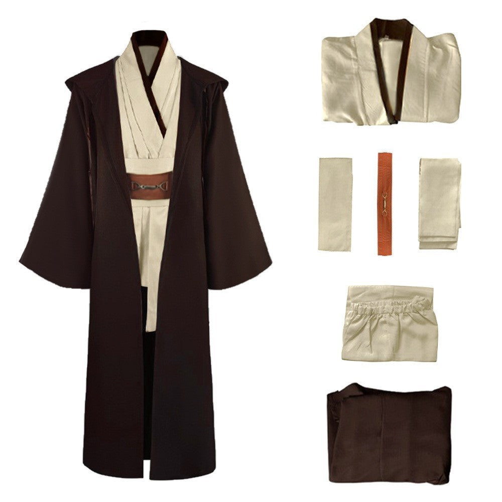 Polyester Men's Halloween Cosplay Cardigan Robe — side view