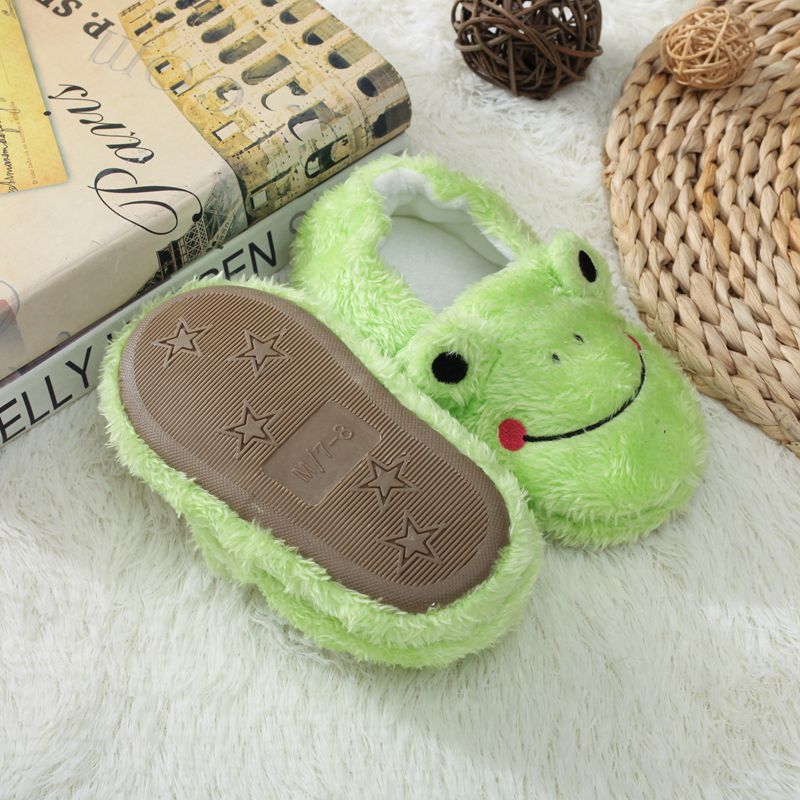 Cartoon Frog Indoor Plush Slippers — packaging