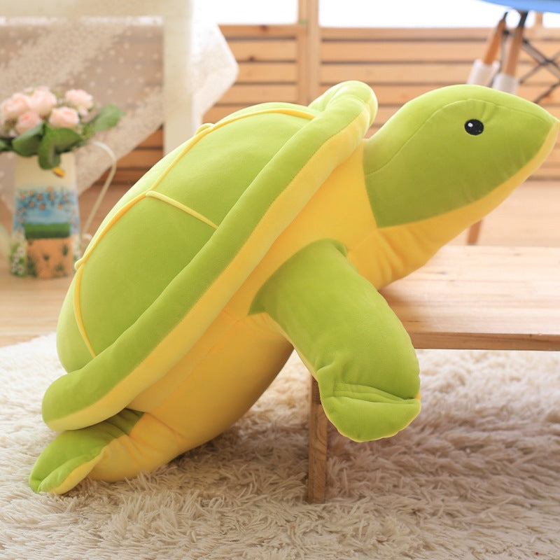 Tortoise plush toy — side view
