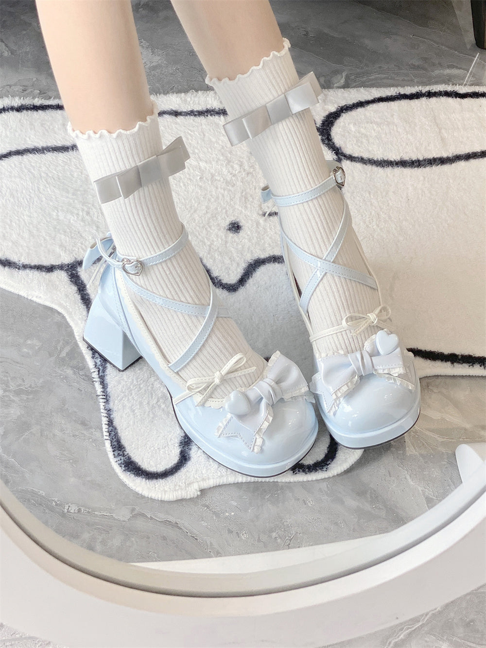Mid Heel Platform Cute Single-layer Shoes | Magic Stories