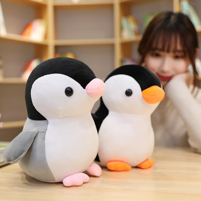 Penguin plush toy — side view