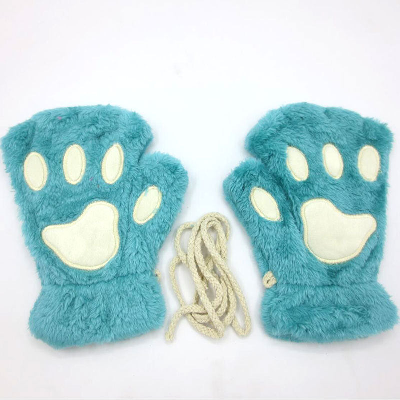 Cat Palm Winter Girls' Halter Plush Half | Magic Stories
