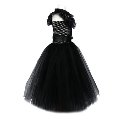 Girls' Mesh Dress Halloween Cosplay Costume — scale reference