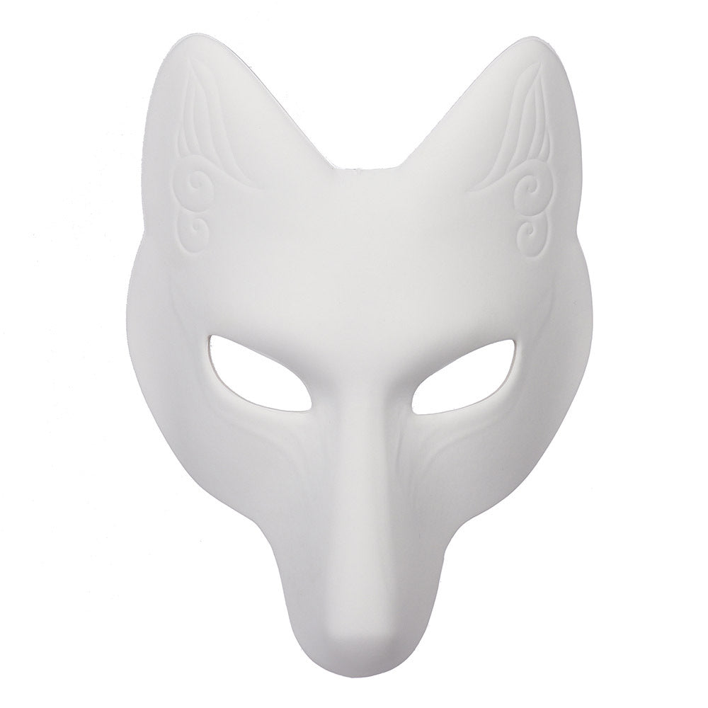 DIY Leather Fox Mask Halloween Prop — back view
