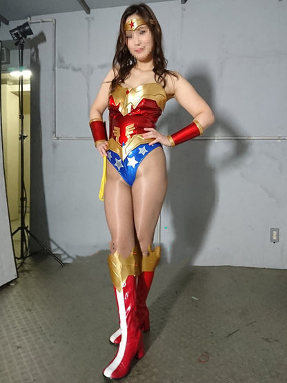 Female Cosplay Glued Stitching Superhero Bodysuit — back view