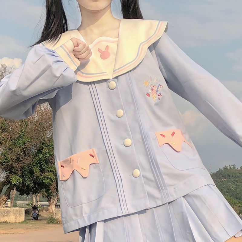 Cute Kindergarten JK Uniform Suit Summer Sailor Suit — side view
