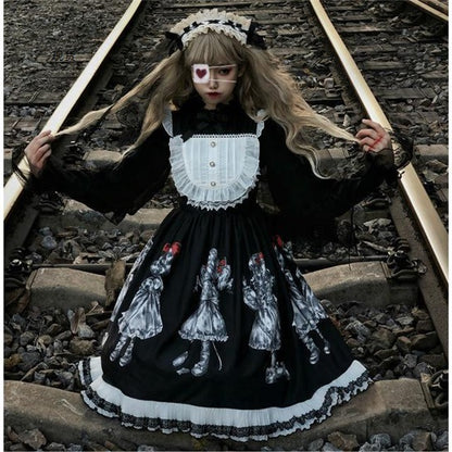 Factory Original Lolita Skirt Student Dark Retro Gorgeous Gothic Simple Lolita Dress Jsk Suspender Skirt — packaging