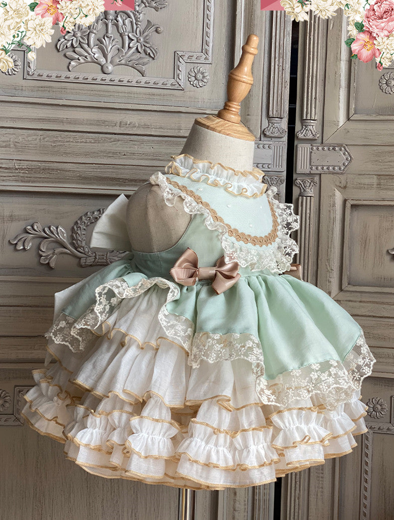 Girls Lace Lolita Princess Cake Dress — side view