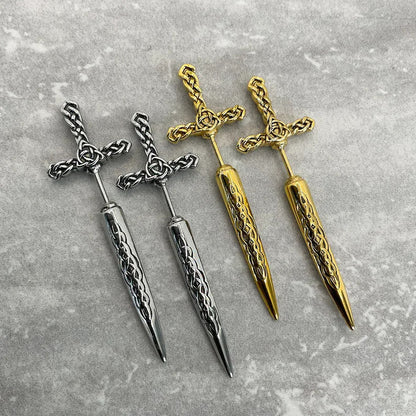 Women's Gothic Retro Sword Stud Earrings | Magic Stories