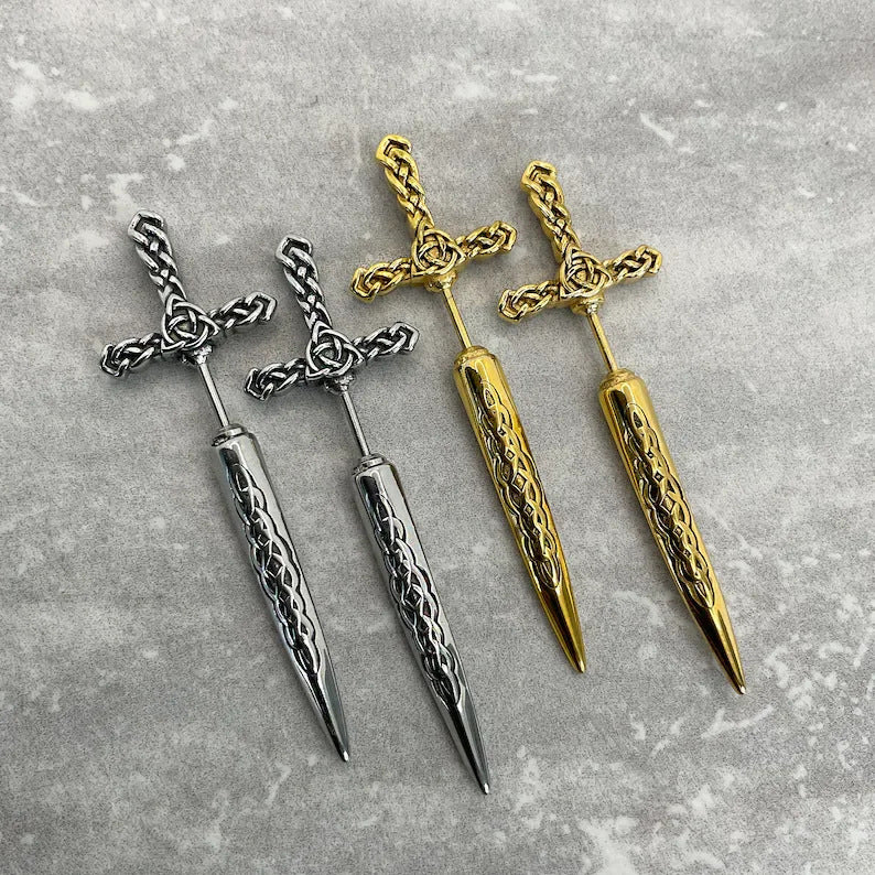 Women's Gothic Retro Sword Stud Earrings | Magic Stories