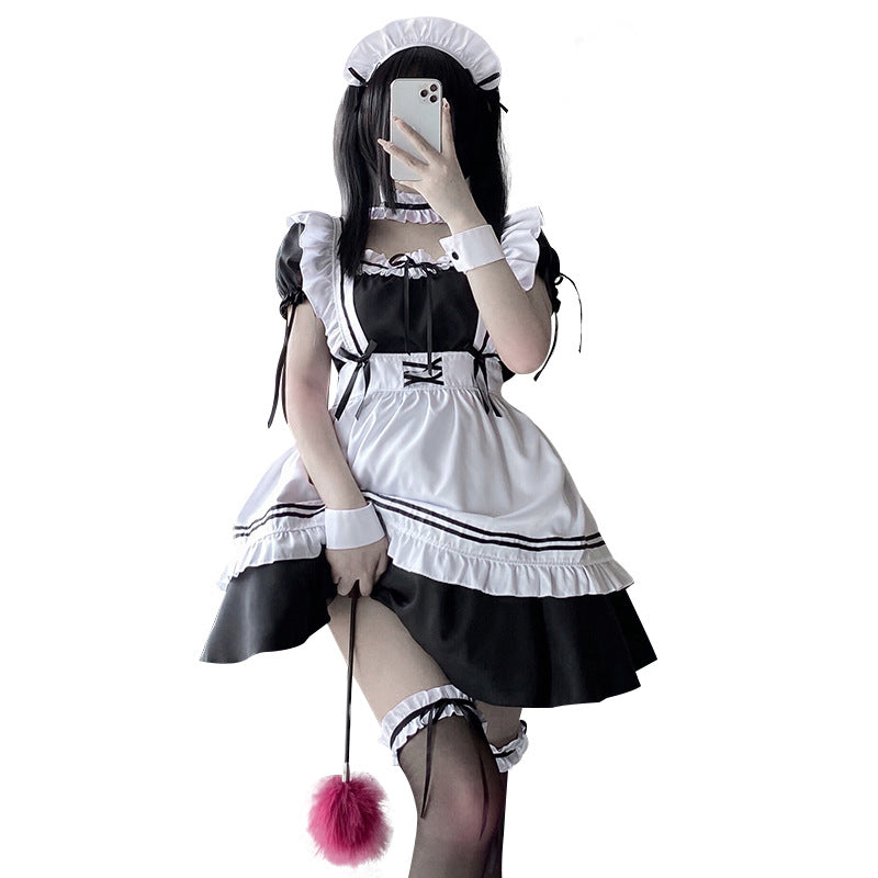 Soft Girl Japanese Lolita Maid Maid Costume Cosplay — detail