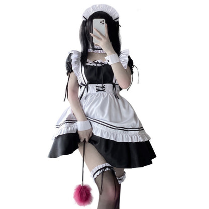 Soft Girl Japanese Lolita Maid Maid Costume Cosplay — detail