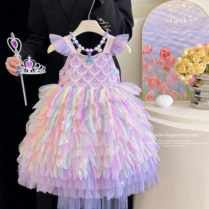 Girls Strap Birthday Lolita Puffy Tulle | Magic Stories