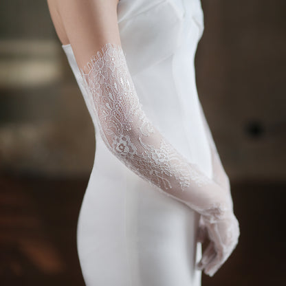 New Super Fairy White Lace Tulle Bride Photo | Magic Stories