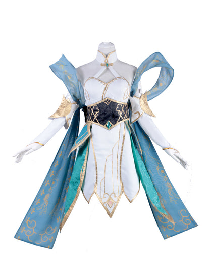 Dress Cosplay Costume Excalibur Halloween Christmas Dancer Party Uniform — back view