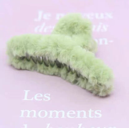 Plush Catch Shark Clip Hair Clip Headdress — in use