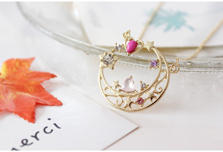 Warrior Moon Hare Sailor Moon Love Moon Necklace — side view