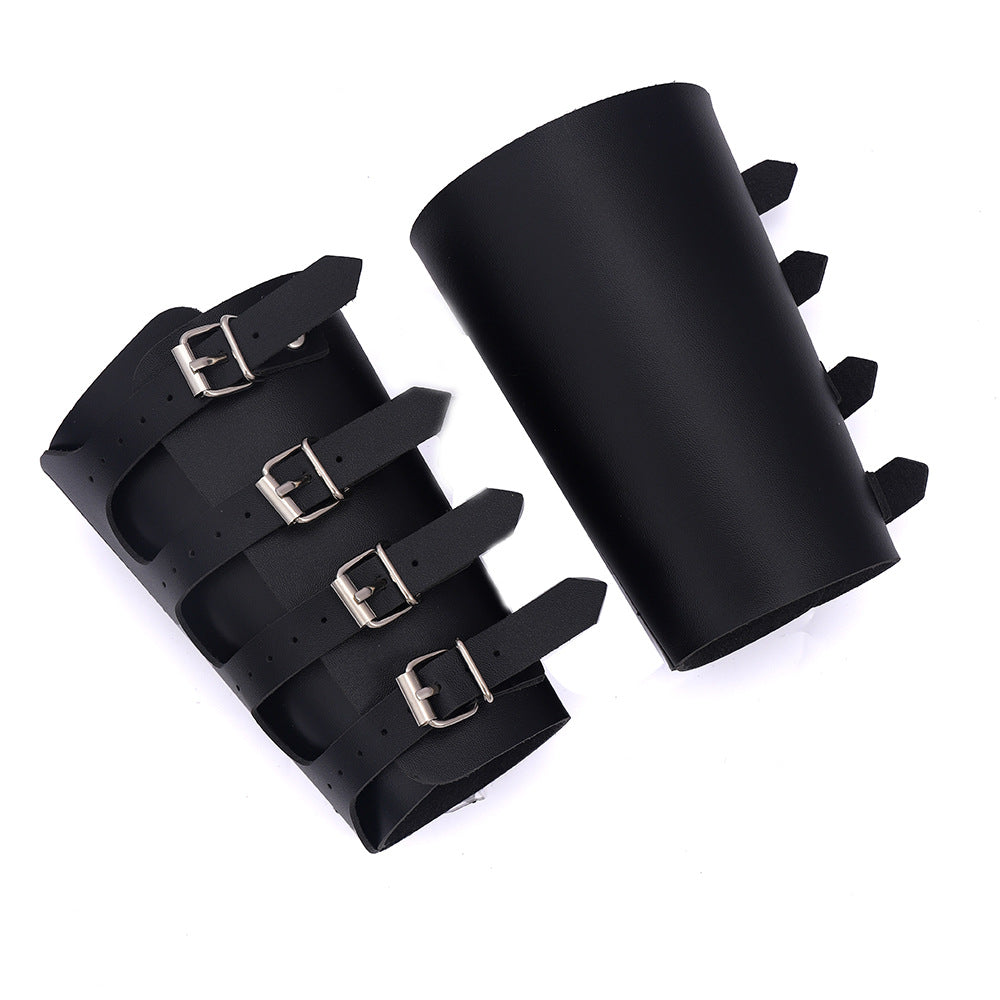 Leather Wrist Guard Set Armor Costume Prop Cosplay Protective Wristband — packaging