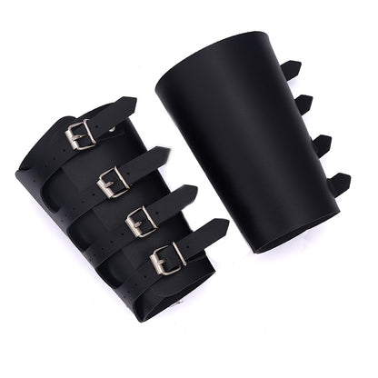 Leather Wrist Guard Set Armor Costume Prop Cosplay Protective Wristband — packaging