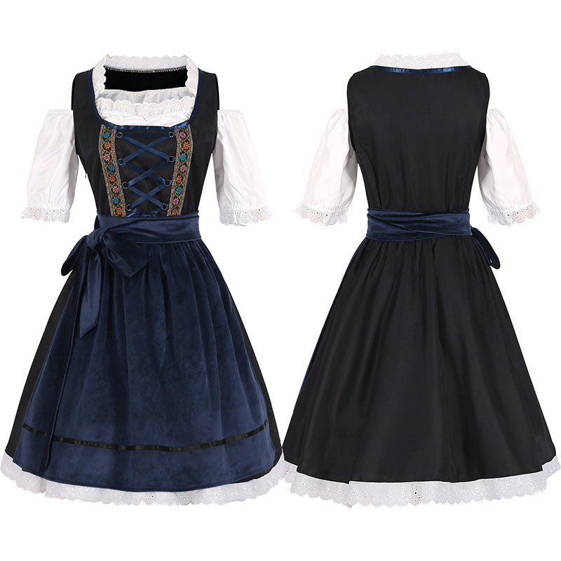 German Halloween Costume Maid Costume — back view