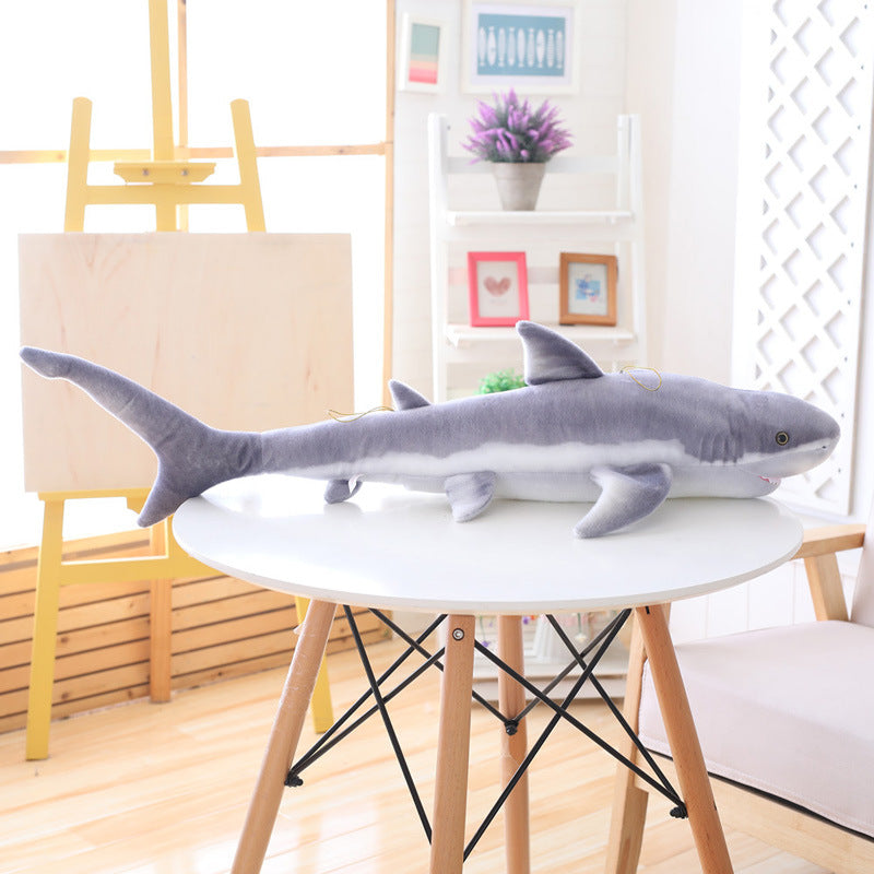 Simulation Children's Shark Plush Toy — scale reference
