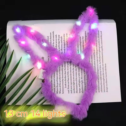 Luminous Plush 14 Lamp Rabbit Ears Headband | Magic Stories