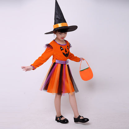 Children's Halloween costume girls pumpkin | Magic Stories