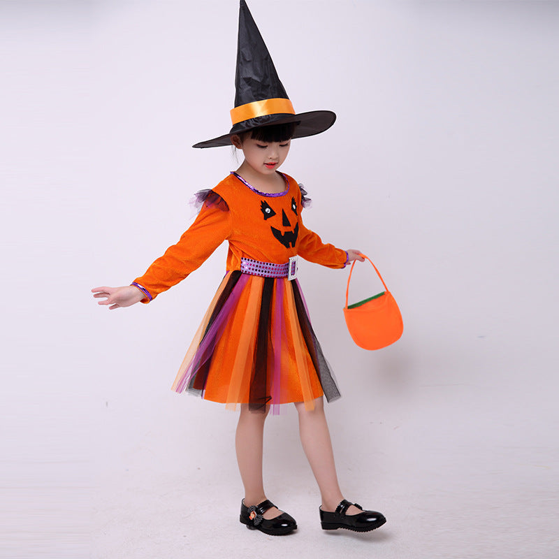 Children's Halloween costume girls pumpkin | Magic Stories