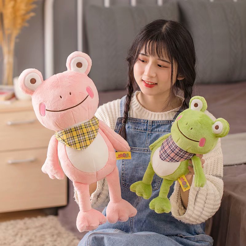 Scarf Frog Doll Cute Little Frog Plush Toy — back view