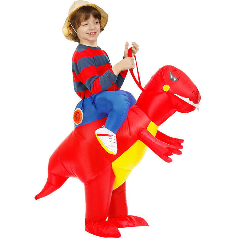Halloween Childrens Dinosaur Walking Costume Performance Outfit — back view