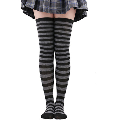 Striped Socks Hold-ups Women Over The Knee | Magic Stories