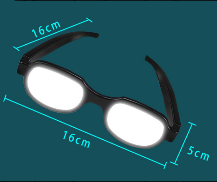 Japan Anime LED Light Glasses Eyewear Cosplay — side view