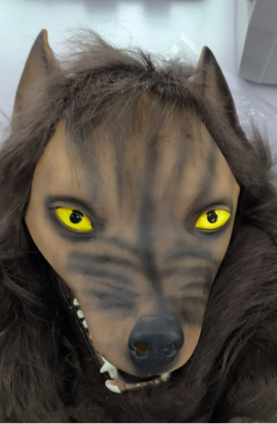 Latex Simulation Wolf Head Mask Headgear | Magic Stories
