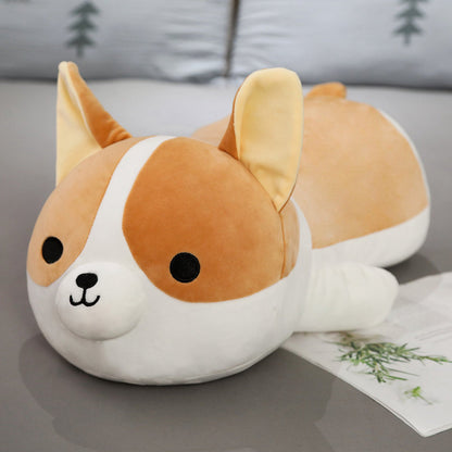 Cute Corgi Dog Plush Toy Stuffed Soft Animal Cartoon Pillow Lovely Christmas Gift for Kids Kawaii Valentine — side view